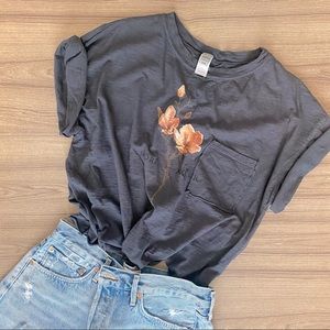 Oversized Cropped Graphic Tee